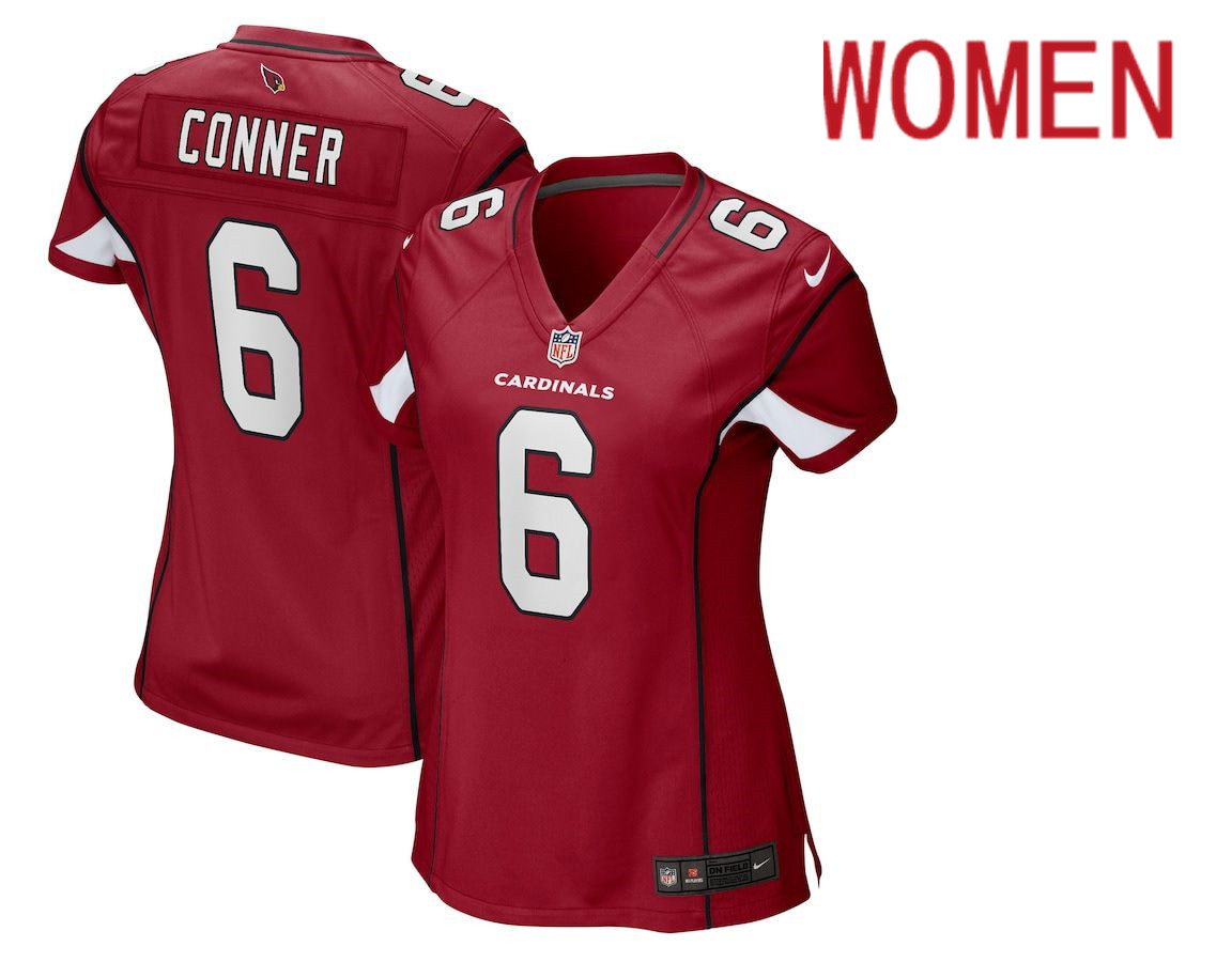 Cheap Women Arizona Cardinals 6 James Conner Nike Red Game NFL Jersey